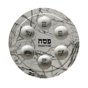 Keara Plato para Pesaj- estilo mármol