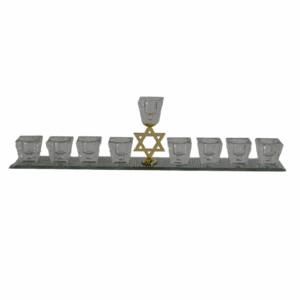 Januca: Januquilla De Cristal-base Con Maguen David