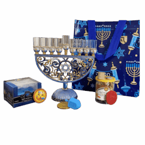 Januca: Pack Januquilla, Bolsa, Mechas, Vasos, Dreidel Y Chocolate
