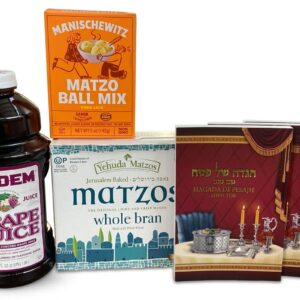 Set Para Pesaj:  Dos Libros Hagada De Pesaj , Un Jugo Kedem (1.89L) Una Caja De Yehuda Matzos Y Un Matzo Ball Mix (Kosher Para Pesaj)