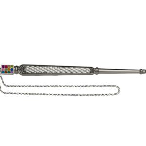 Yad De Metal para la Torah De 23 cm Con Hermoso Detalle En Metal-Torah